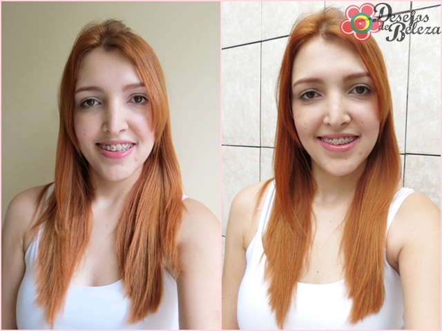 ruiva: cabelo ruivo yellow 9.4 e 9.3 luz interna