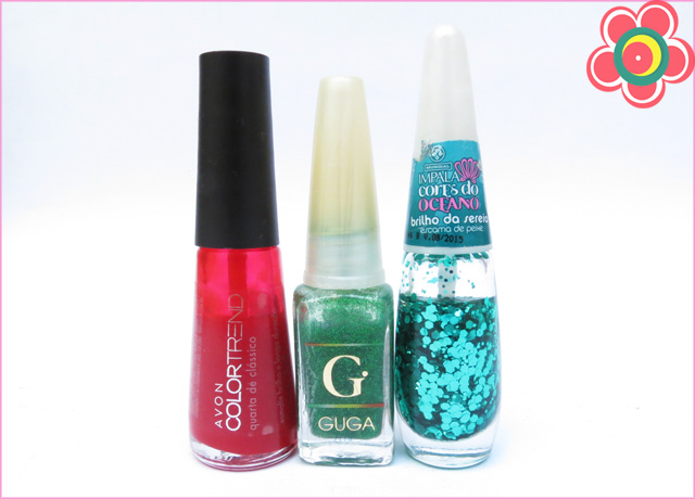 unhas natalinas Manu esmaltes