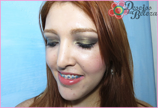 tutorial (passo a passo) de maquiagem - preto com pigmento dourado imagem 2